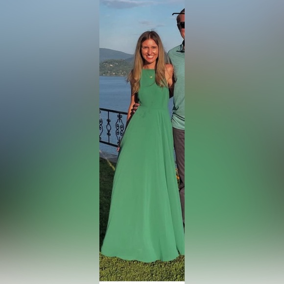 Lulus Mythical Kind of Love Green Maxi Dress small open back - Picture 4 of 10